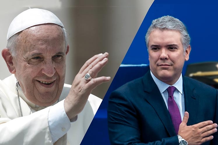 Papa Francisco recibe en el Vaticano a presidente de Colombia