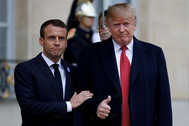 Francia lamenta falta de decencia en tuits de Trump contra Macron
