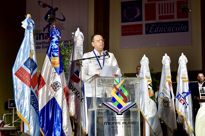 Ministro de Educación encabeza inauguración de los IX Juegos Escolares Deportivos Monte Plata 2019