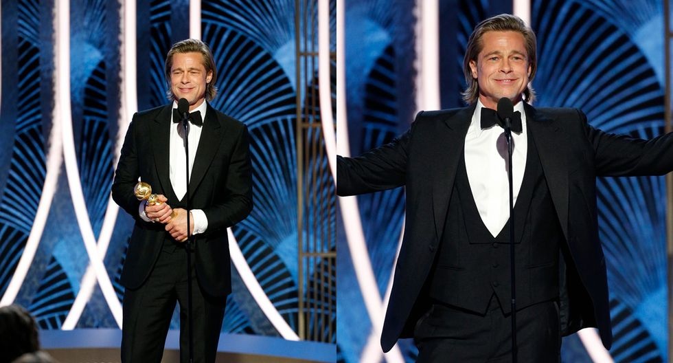 Globos de Oro: Brad Pitt ganó como Mejor actor de reparto y bromeó con Di Caprio: “Yo sí hubiera compartido la tabla”