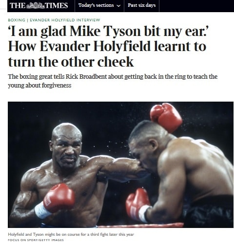 Holyfield quiere pelear contra Tyson, Bowe enfrentarse a Lewis