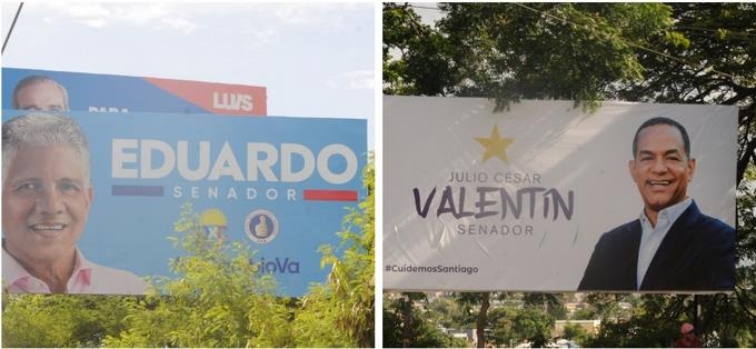 Eduardo Estrella y Julio César Valentín, dos veteranos políticos que luchan por senaduría de Santiago