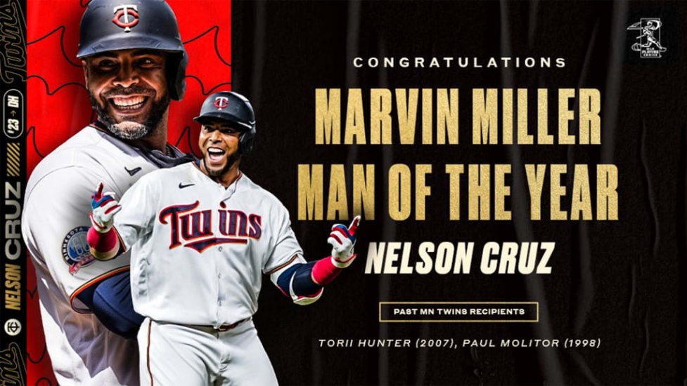 Nelson Cruz gana el Premio Marvin Miller