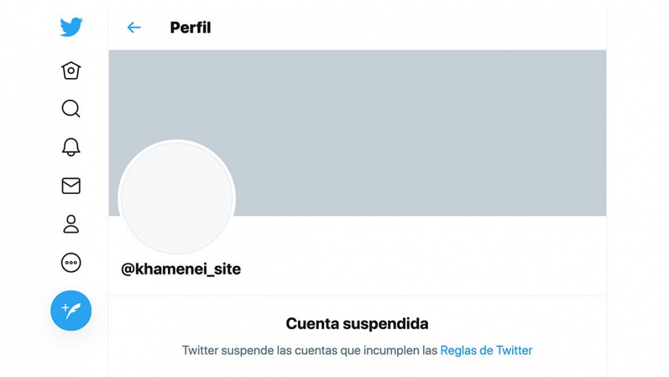 Twitter suspende una cuenta del líder supremo de Irán por su llamado para atacar a Trump