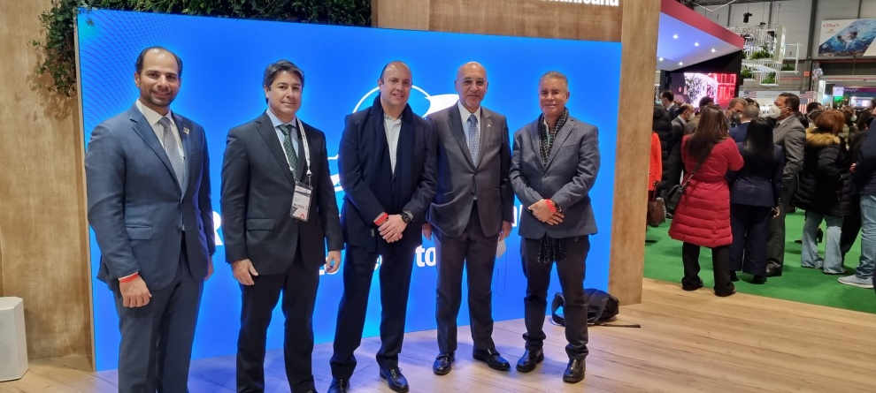 Frank Elías Rainieri, Rafael Blanco Tejera, Román Caamaño y Anibal De Castro en Fitur 2022.