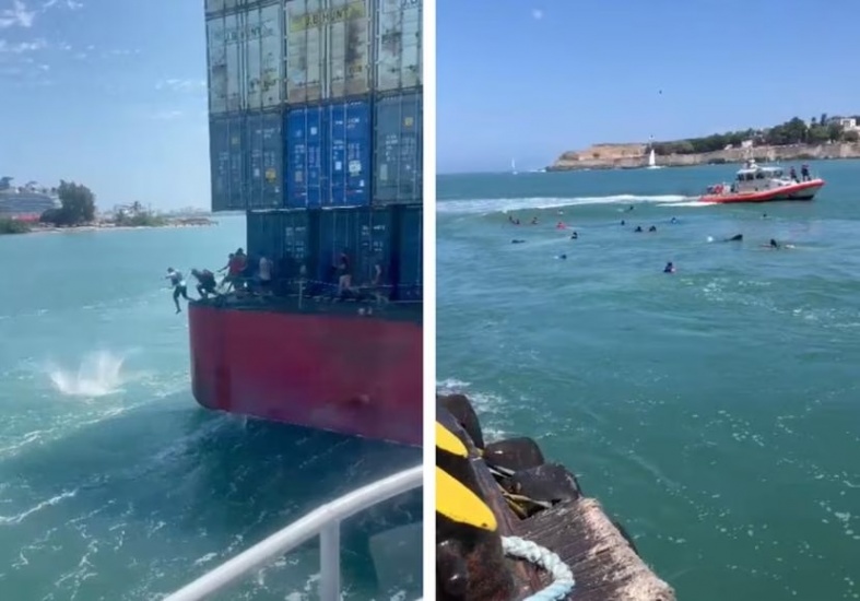 Federales investigan cómo llegaron a la barcaza los 18 polizones dominicanos que saltaron en la bahía de San Juan