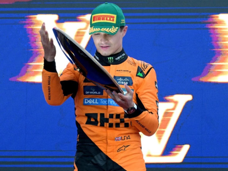 Lando Norris venció a Max Verstappen en el GP de Australia