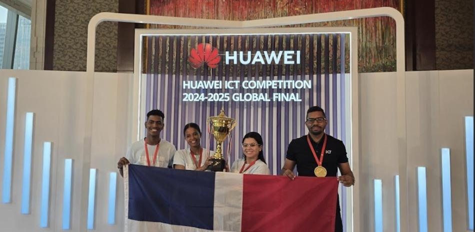 Equipo dominicano ganó tercer lugar mundial durante la competencia Huawei ICT Global Competition 2024-2025