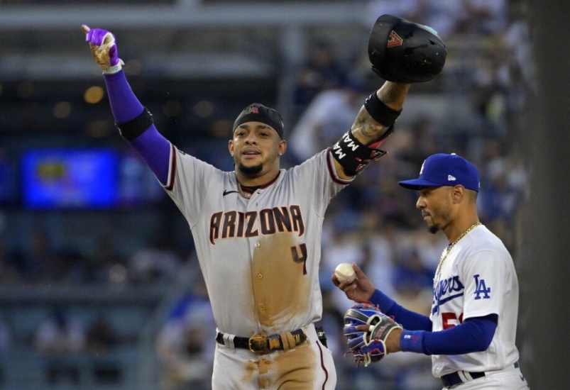 Ketel Marte da dos HRS, pero los Diamondbacks de Arizona caen ante Dodgers