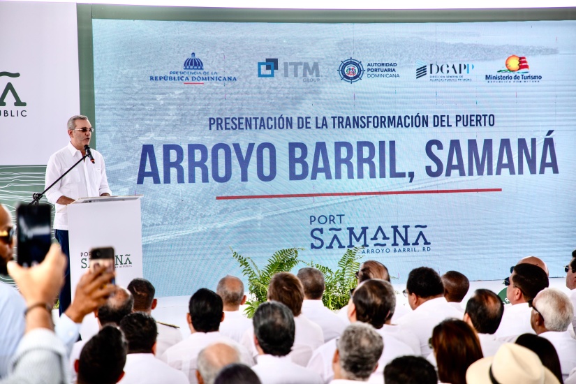 Presidente Luis Abinader deja iniciados los trabajos de construcción del puerto turístico Samaná Port