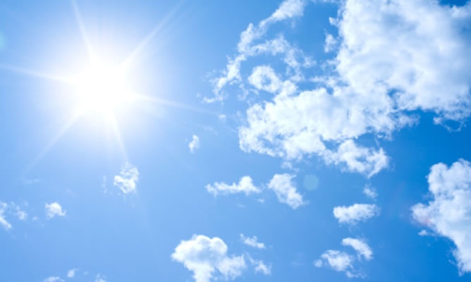 habrá condiciones de buen tiempo en gran parte del país, temperaturas calurosa asociado a partículas de polvo del Sahara