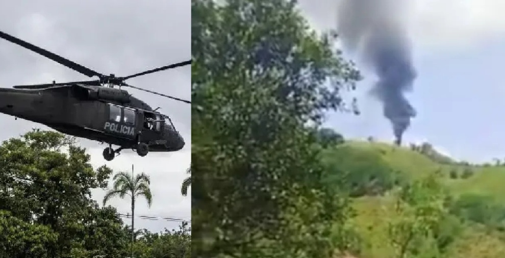 Ataque a helicóptero de la Policía colombiana deja al menos ocho uniformados muertos y ocho heridos,