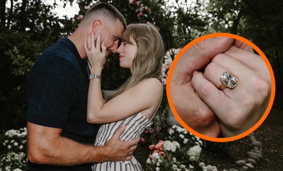 Superestrella del pop Taylor Swift y el astro de la NFL Travis Kelce Taylor anuncian su compromiso
