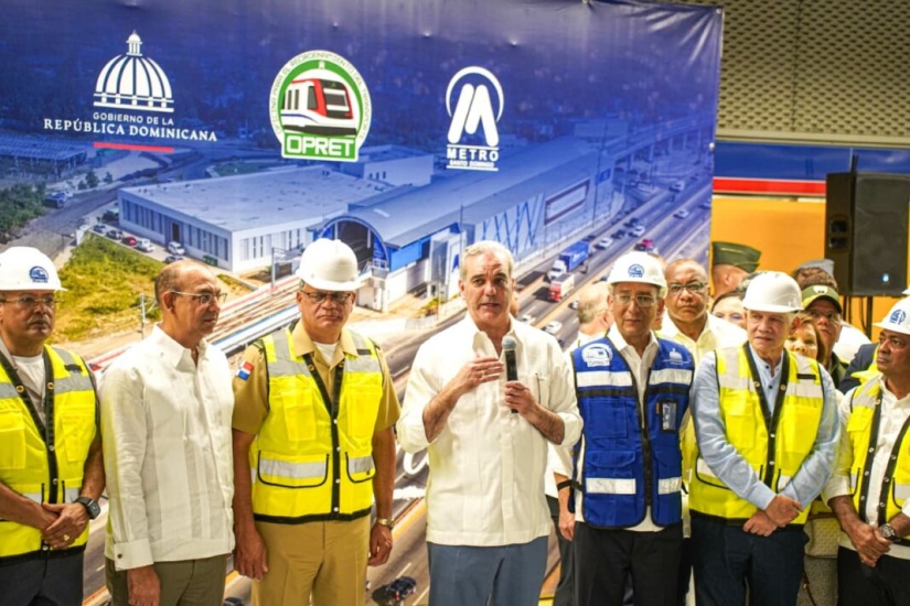  Abinader realiza recorrido exitoso durante la prueba dinámica de la nueva Línea 2C del Metro de Santo Domingo