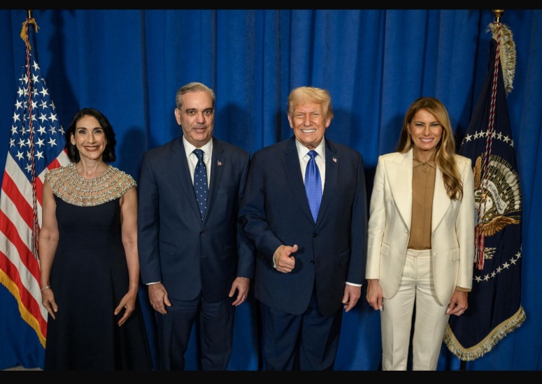 Abinader en un compartir con Donald Trump en recepción por Asamblea General de la ONU