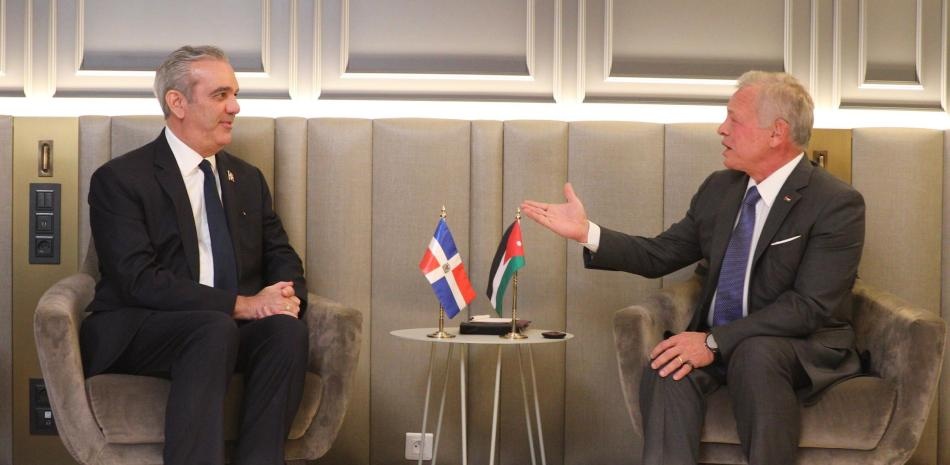 Presidente Abinader se reúne con el Rey de Jordania Abdalá II bin Al-Hussein