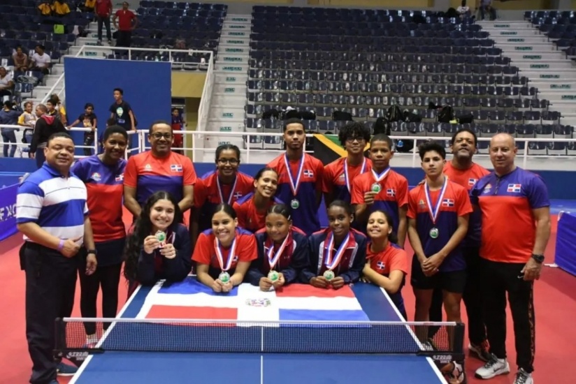 Juveniles dominicanos conquistan oro y tres platas en tenis mesa del Caribe