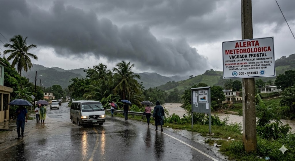Para este jueves un sistema frontal y una vaguada que generan lluvias moderadas a fuertes en varias localidades 