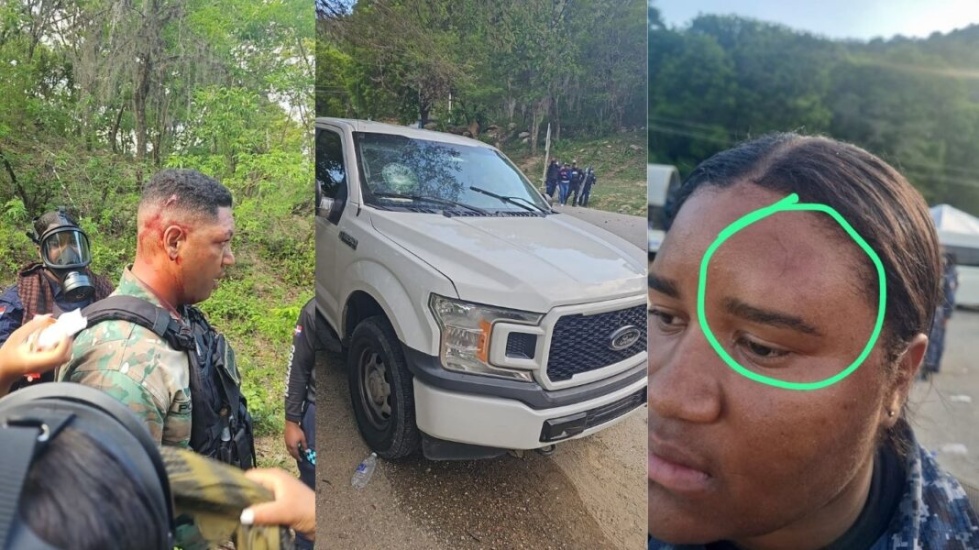 Tres policías y un capitán del Ejército resultan heridos tras agresión a pedradas en protesta en San Juan de la Maguana