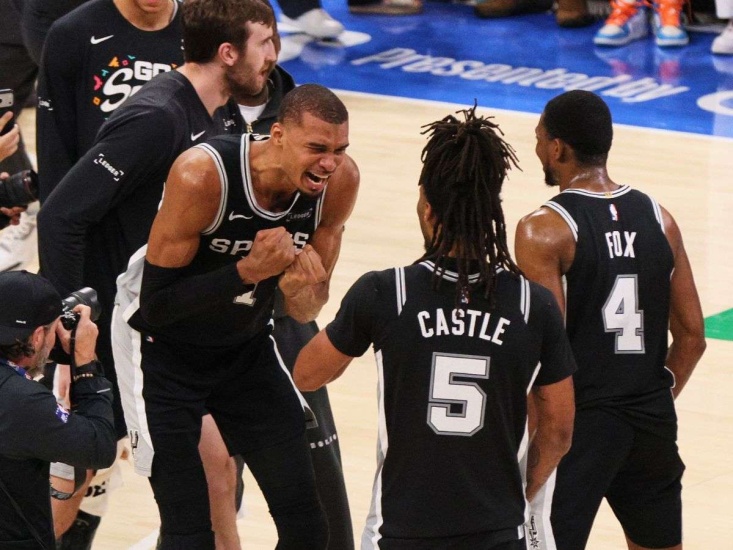 Guiados por el gigante Wemby, Spurs vencen a Thunders y vuelven a las Finales de la NBA
