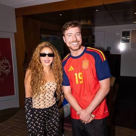 Shakira y  MrBeast se reúnen y hablan sobre un proyecto que terminó en un importante compromiso para Colombia