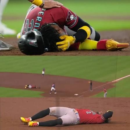 Dominicano Geraldo Perdomo abandonó partido con Diamondbacks tras línea de Ketel Marte que impactó en su casco