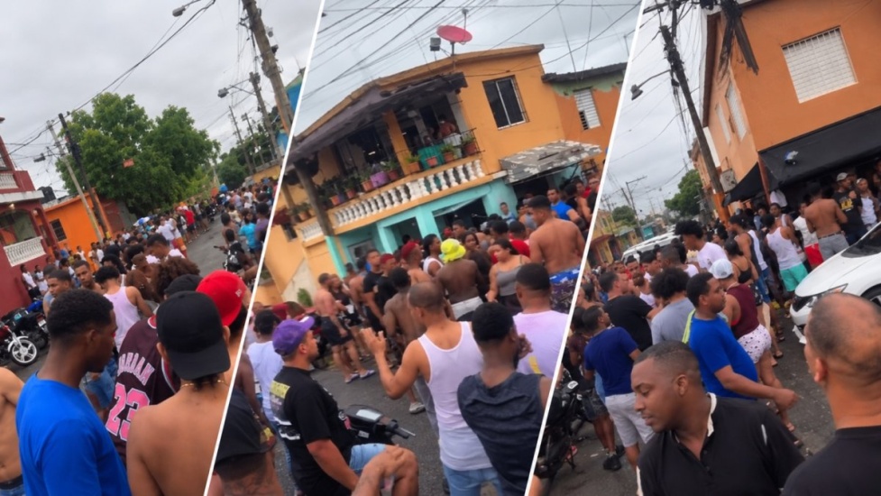 En sector El Almirante, no hacen caso a las autoridades de socorro y celebran "teteo" bajo la lluvia