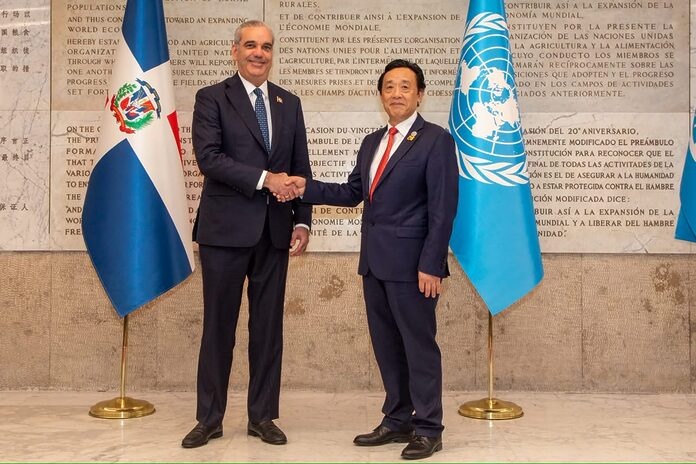 Director general de la FAO informa que el presidente Luis Abinader recibirá la Medalla Agrícola, por sus aportes a la seguridad alimentaria